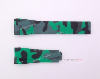 Replica Rolex Bracelet-Green Camouflage Rolex Submariner Strap Replacement 20mm